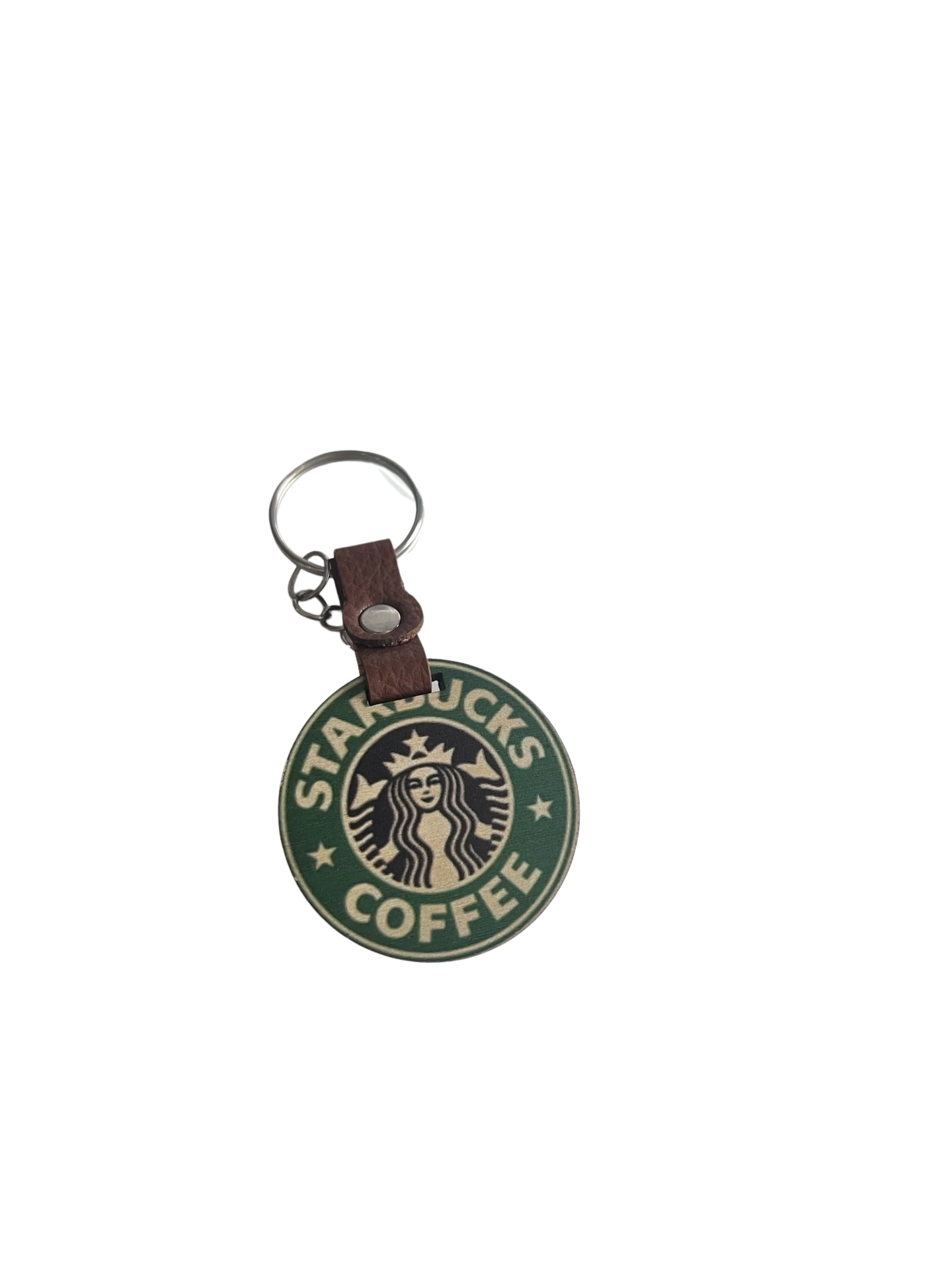 Porte clés en bois style jeton