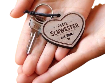 Porte clés en bois travaillé n1