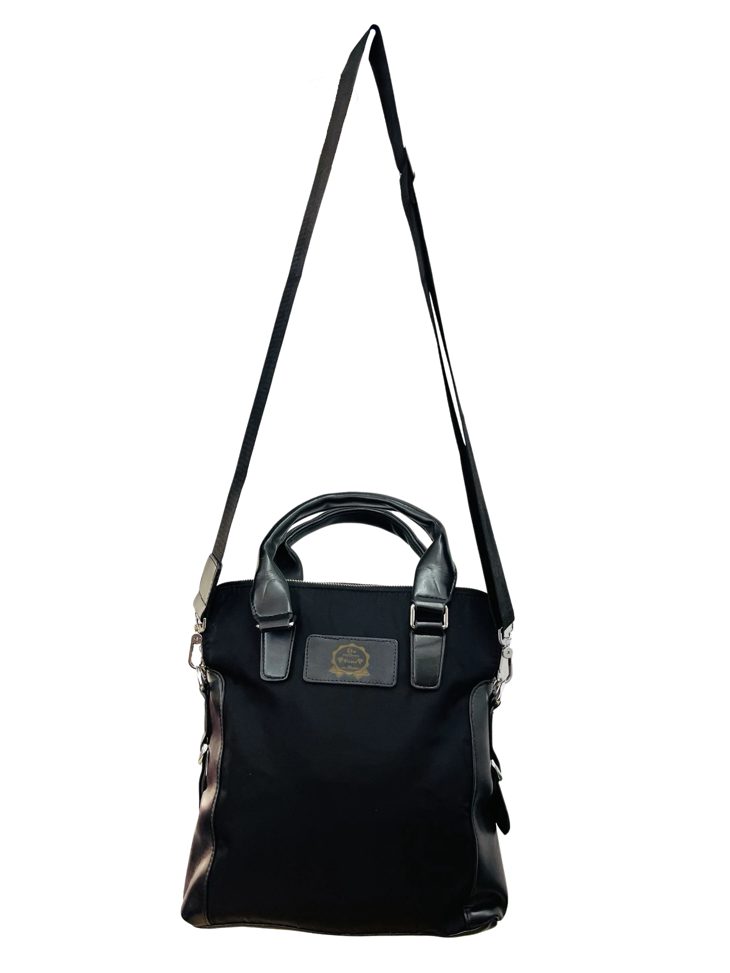 Sacoche plate en nylon à anse noir