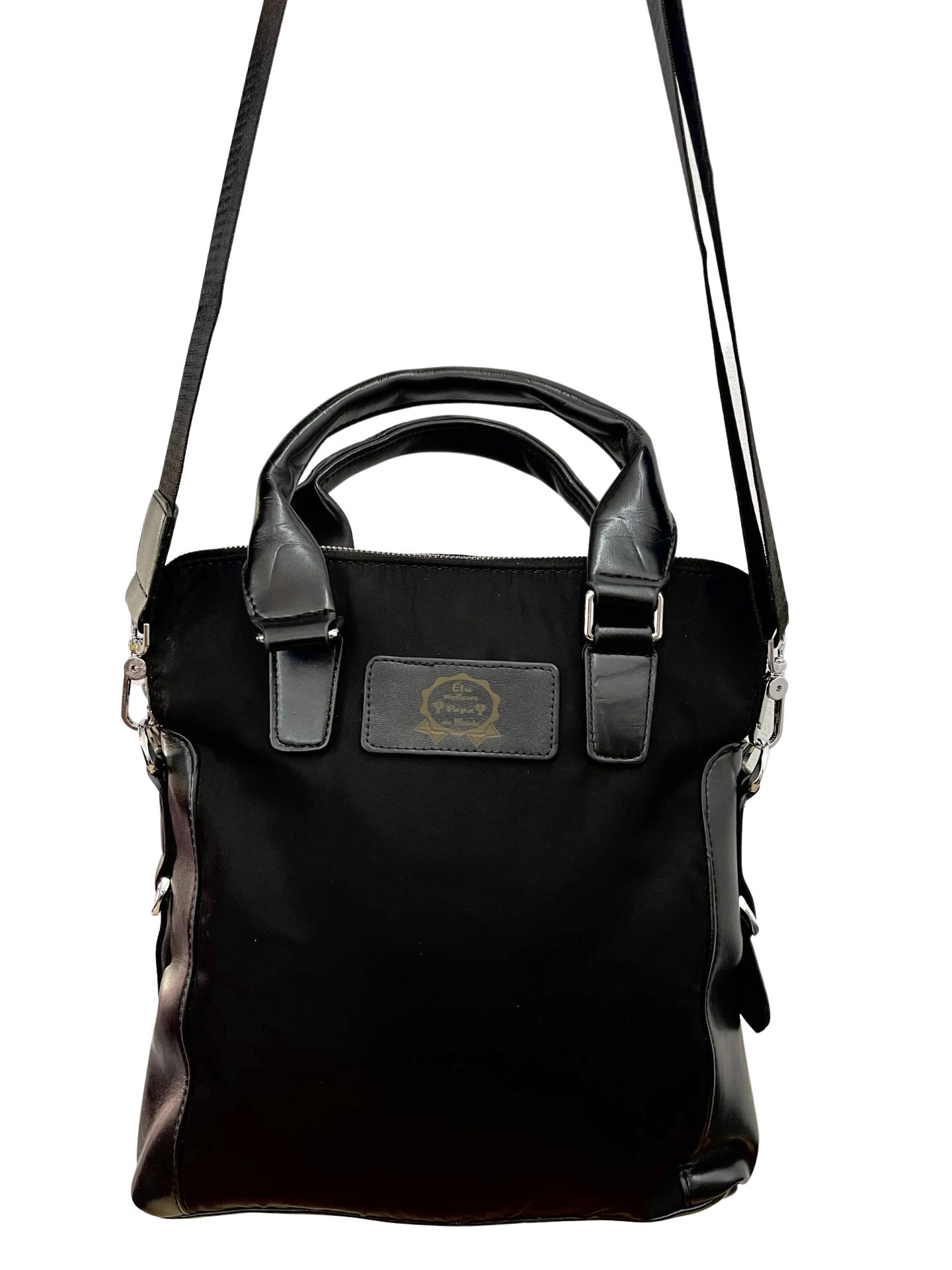 Sacoche plate en nylon à anse noir