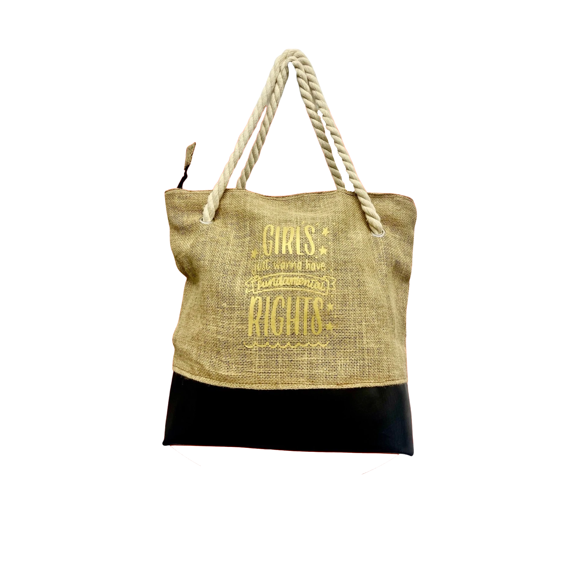 Sac de plage en jute :Mumuku.