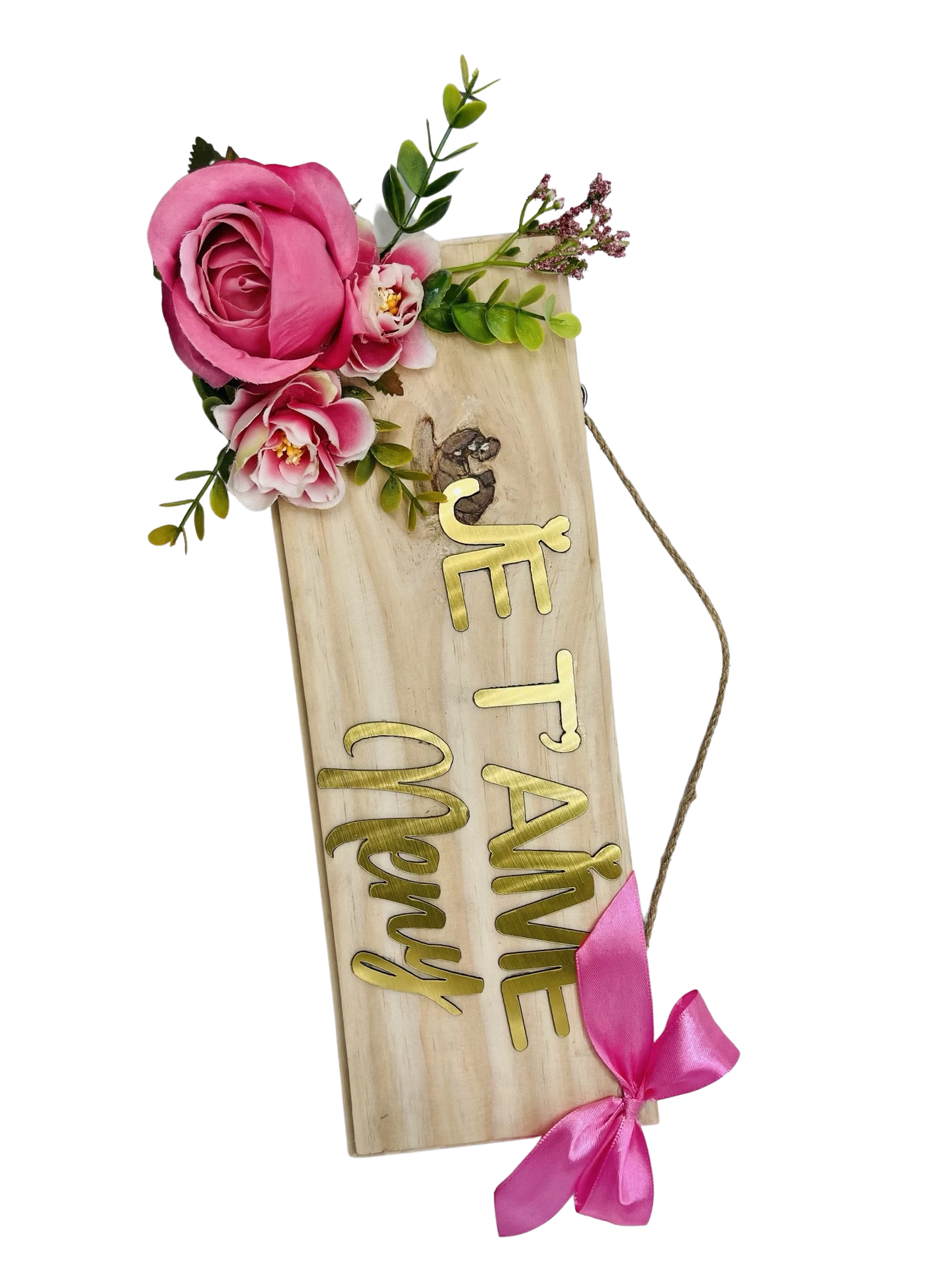 Plaque en bois à suspendre pour maman