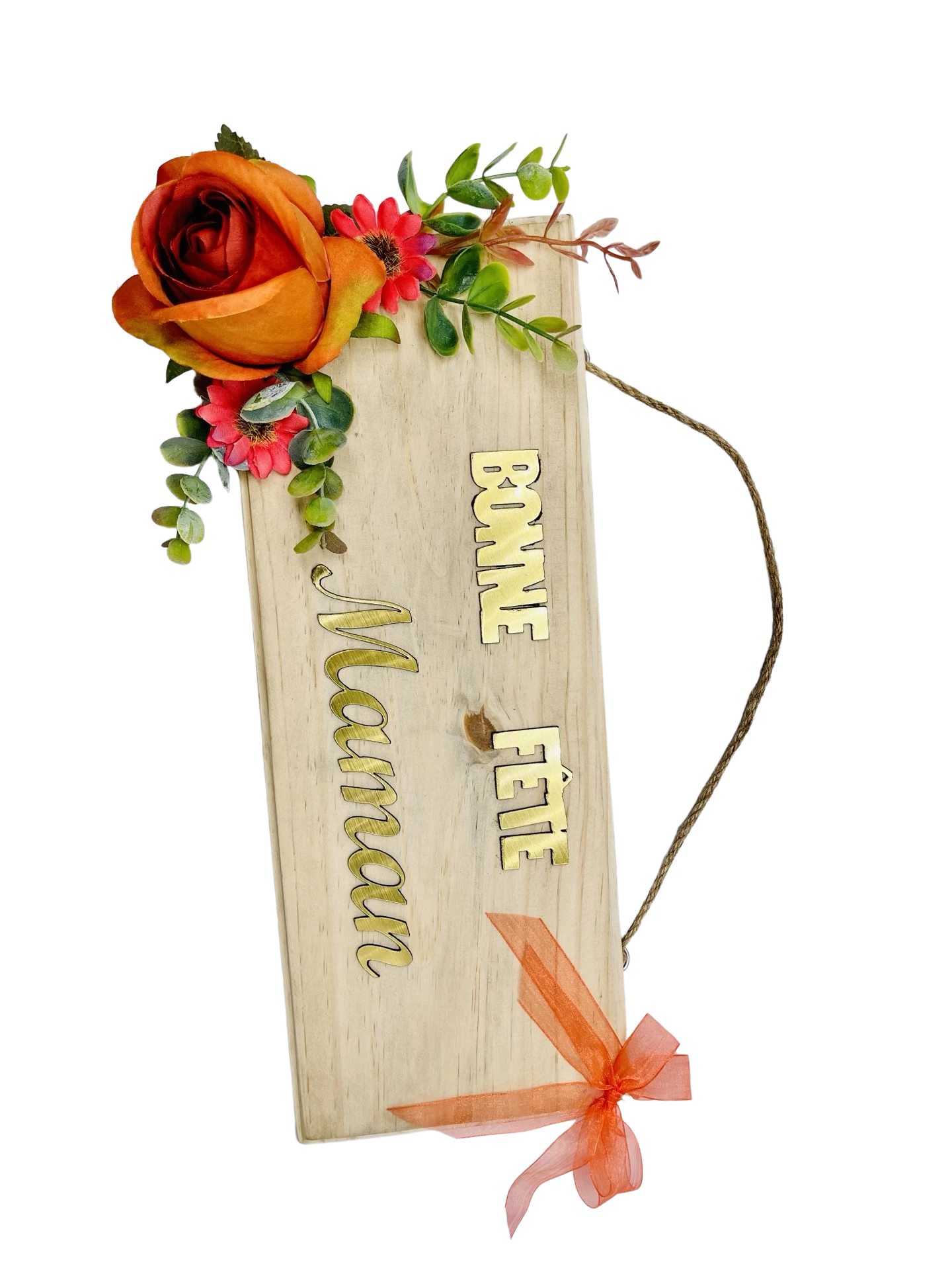 Plaque en bois à suspendre pour maman