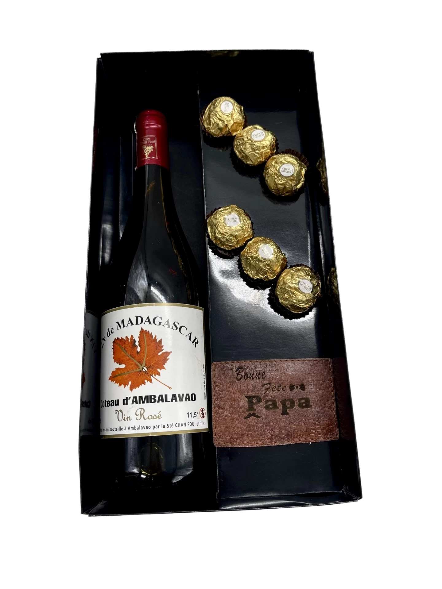 Coffret chocolat et vin