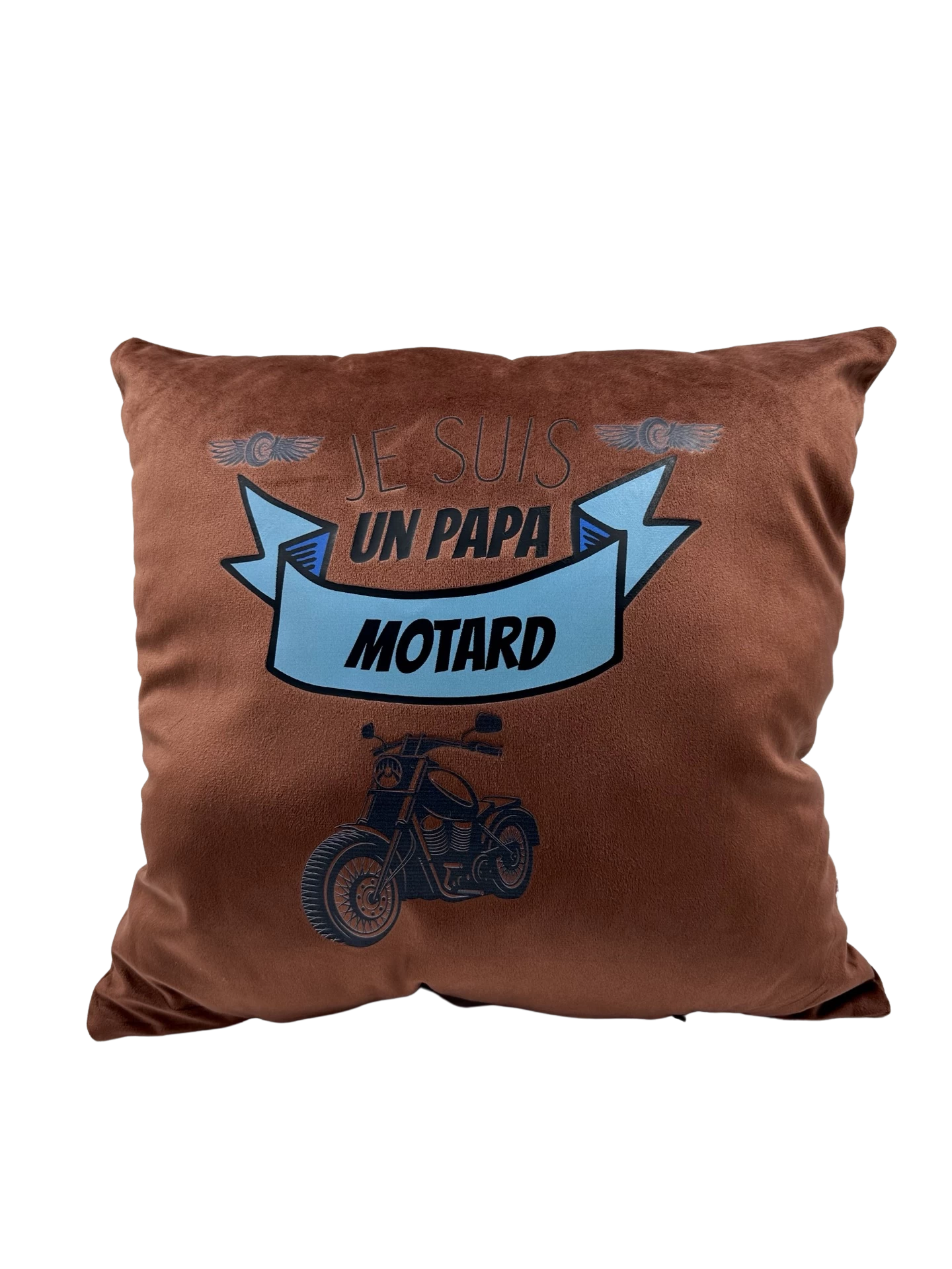 Coussin en faux daim