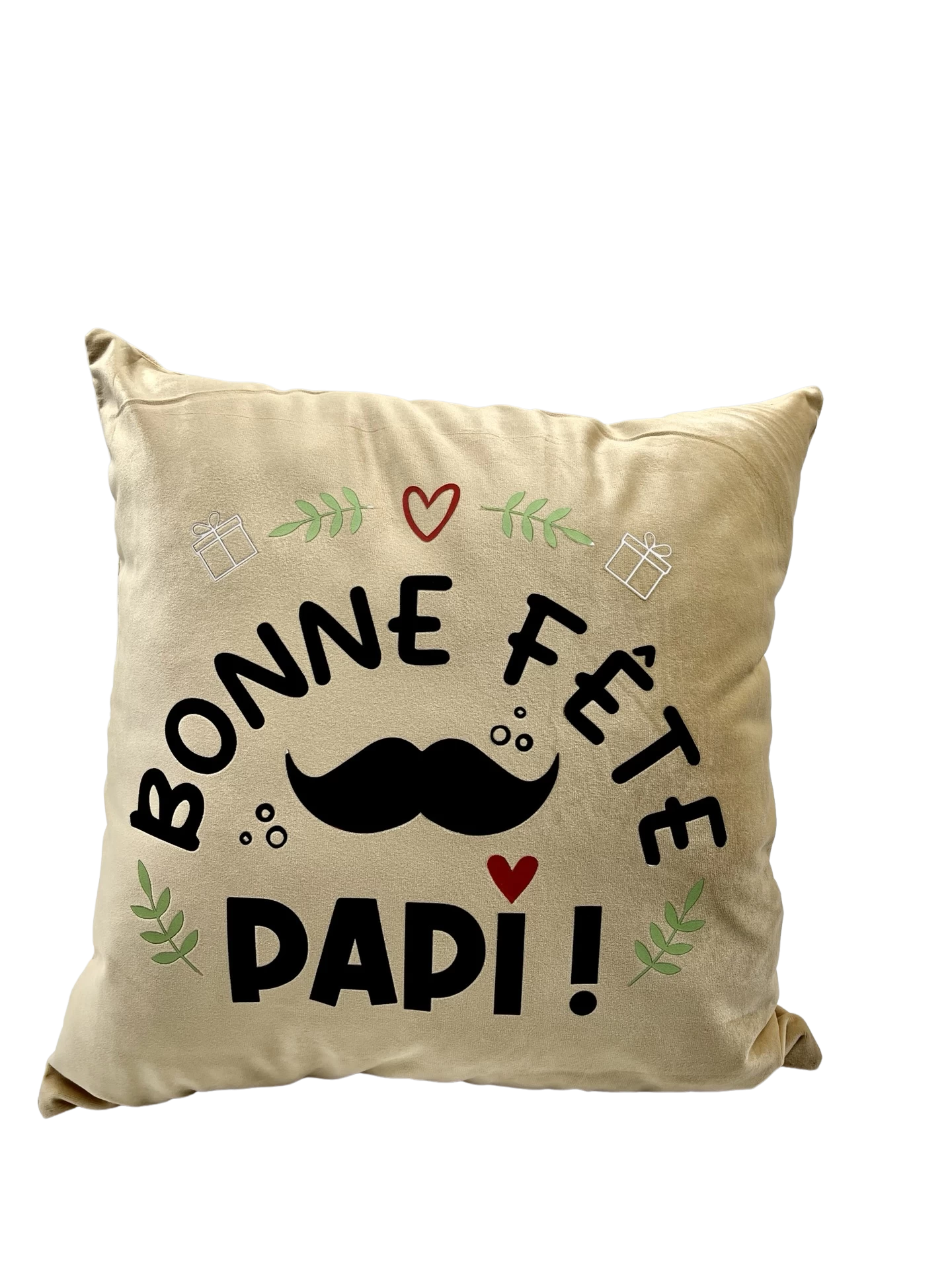 Coussin en faux daim