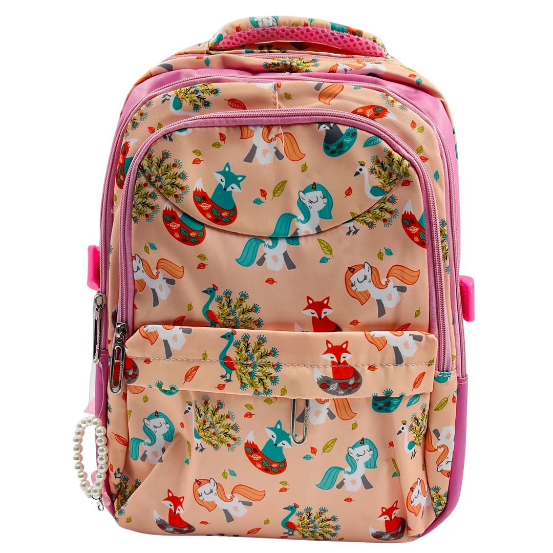 Sac à dos d’école. Saumon. -20%