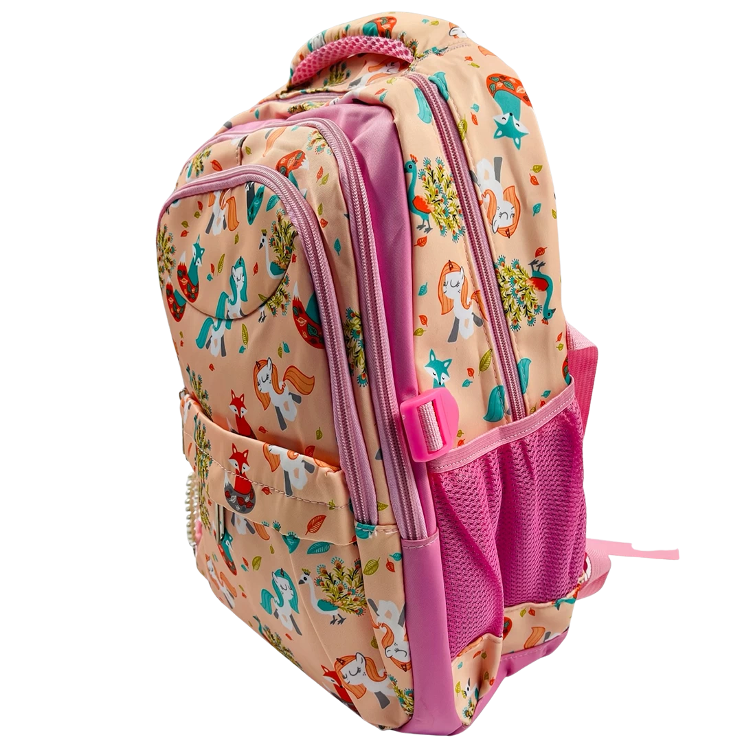 Sac à dos d’école. Saumon. -20%