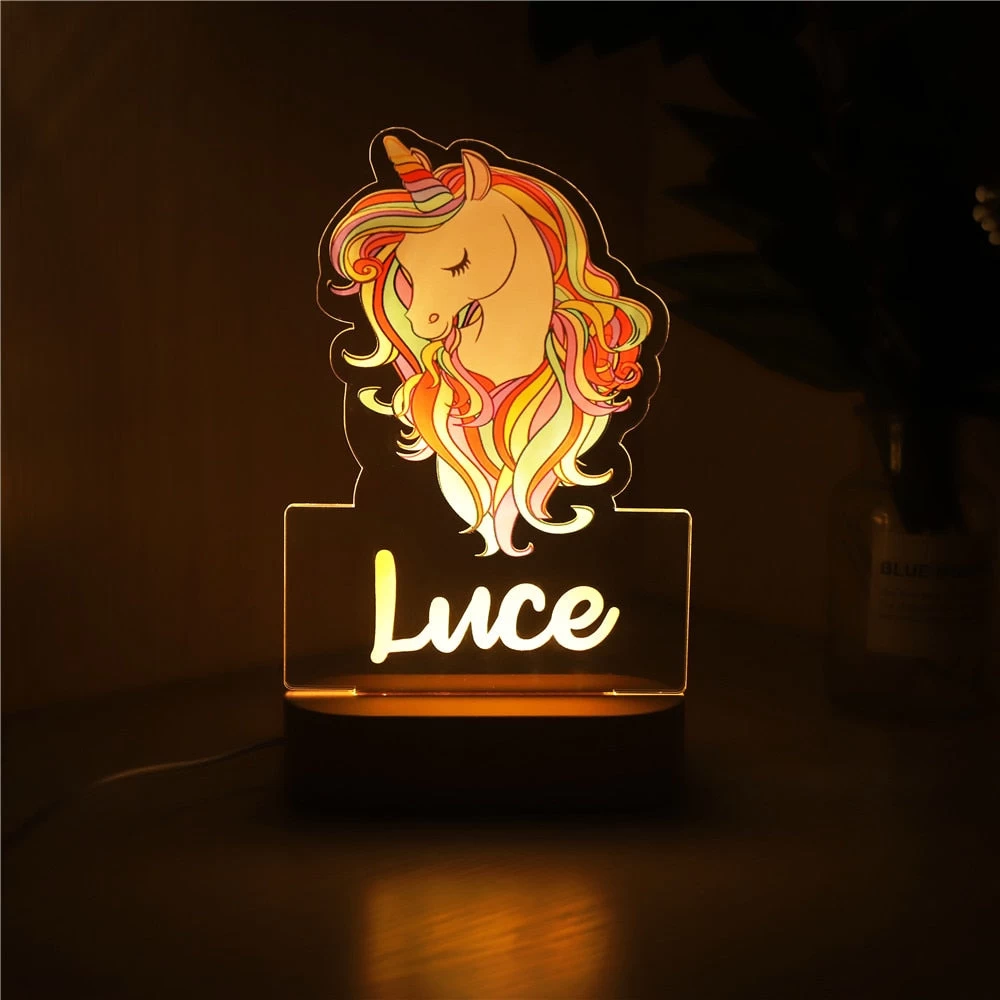Lampe veilleuse personnalisée