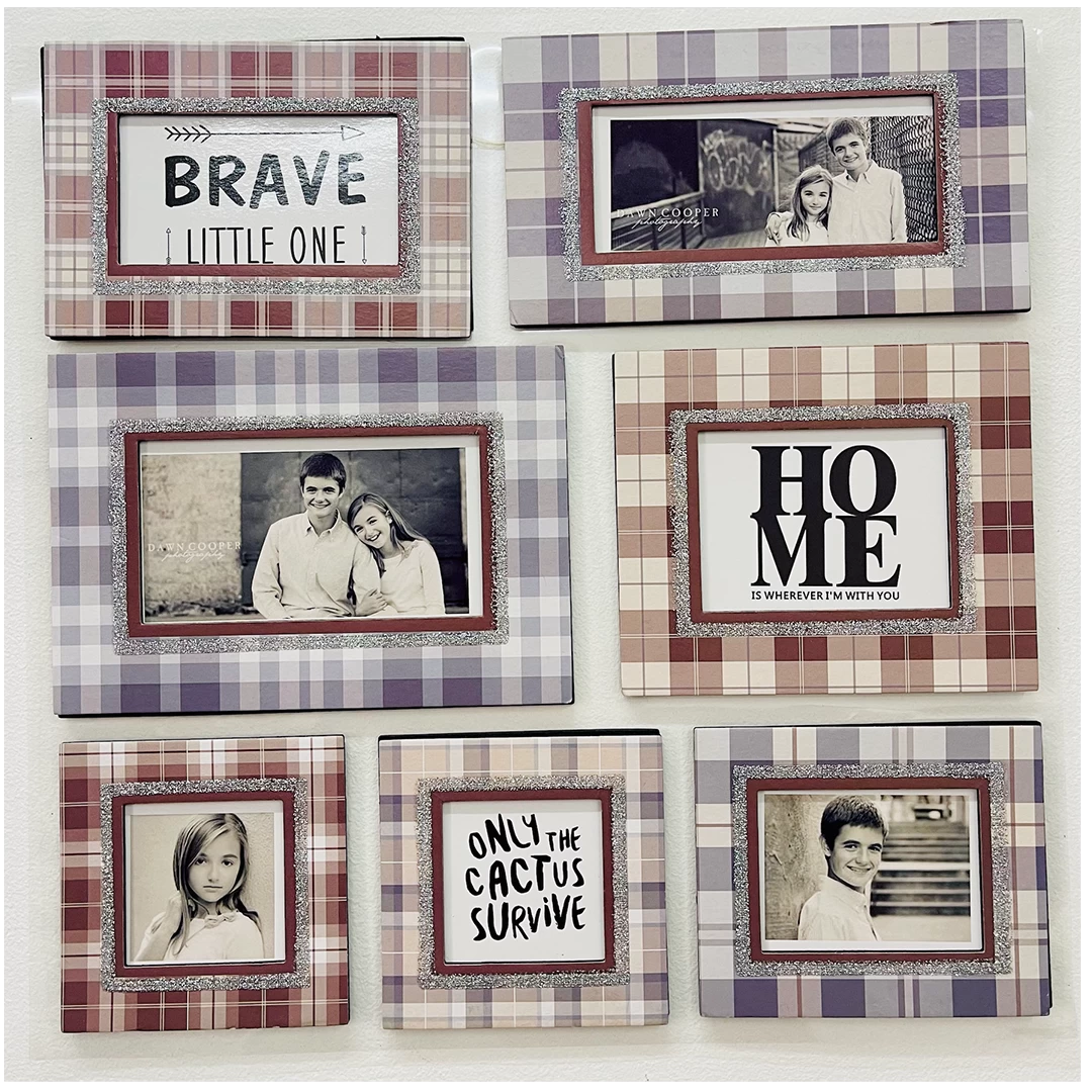 Cadre à photo pêle-mêle en carton adhésive