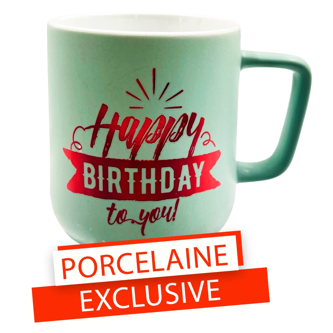 Mug Joyeux Anniversaire couleur matte