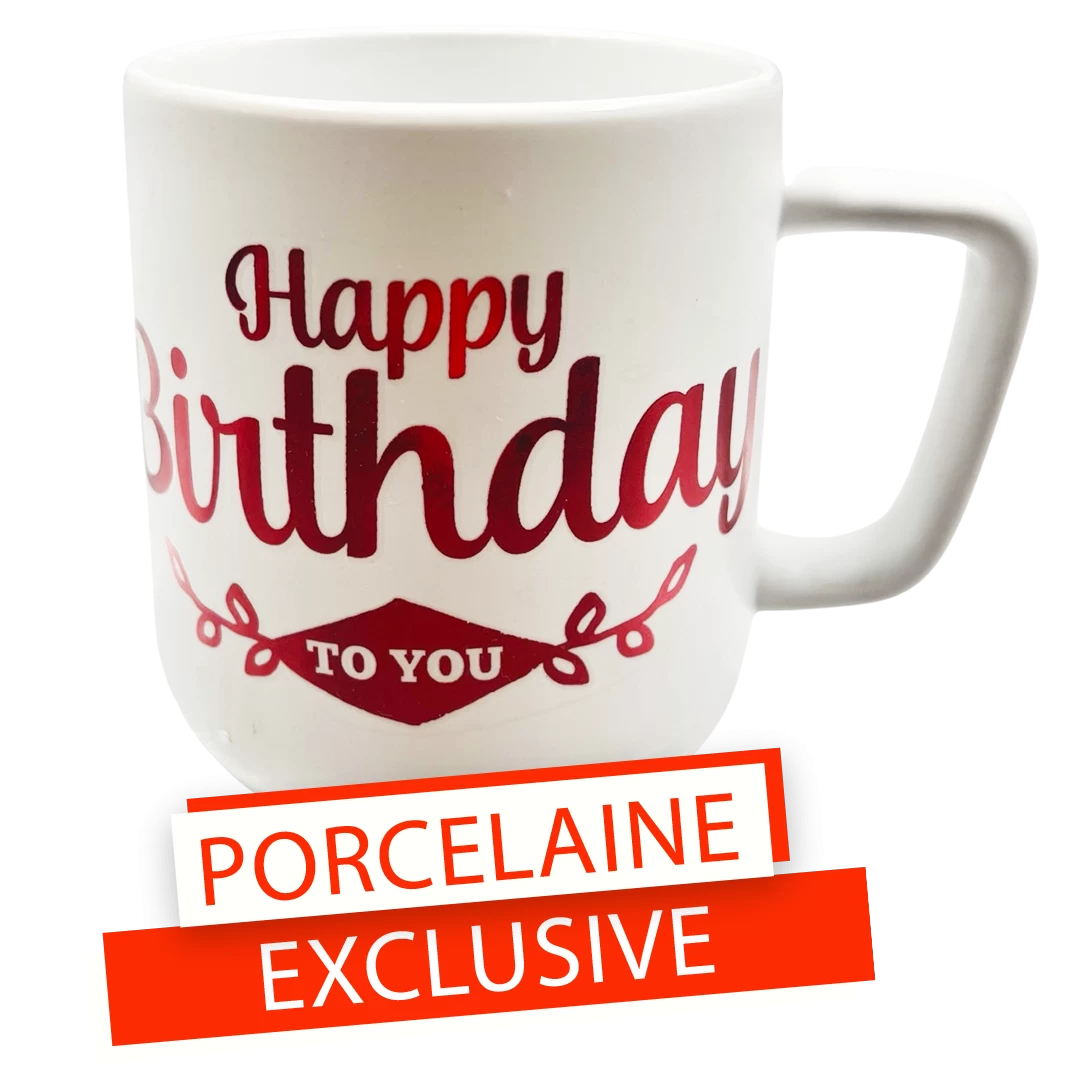 Mug Joyeux Anniversaire couleur matte