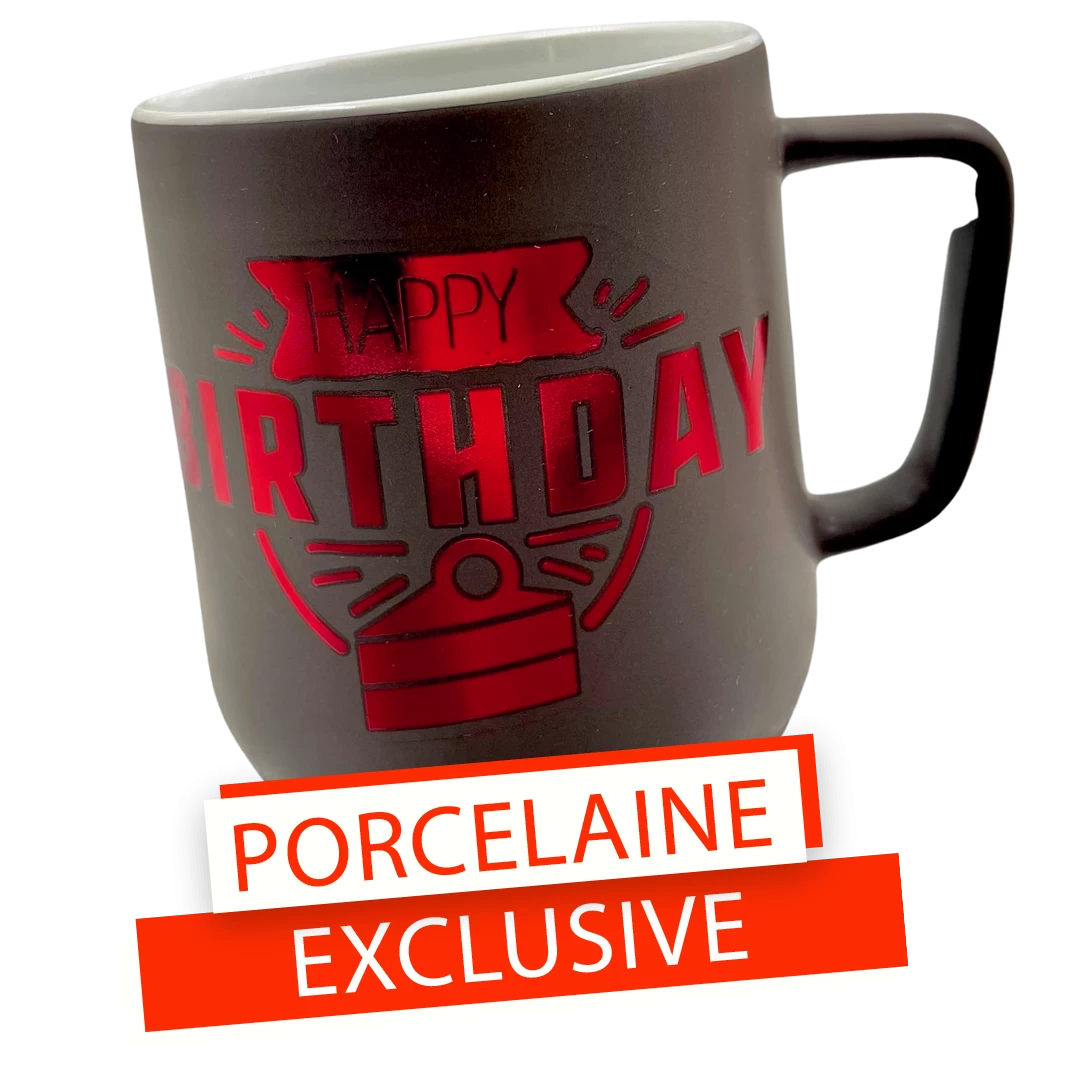 Mug Joyeux Anniversaire couleur matte