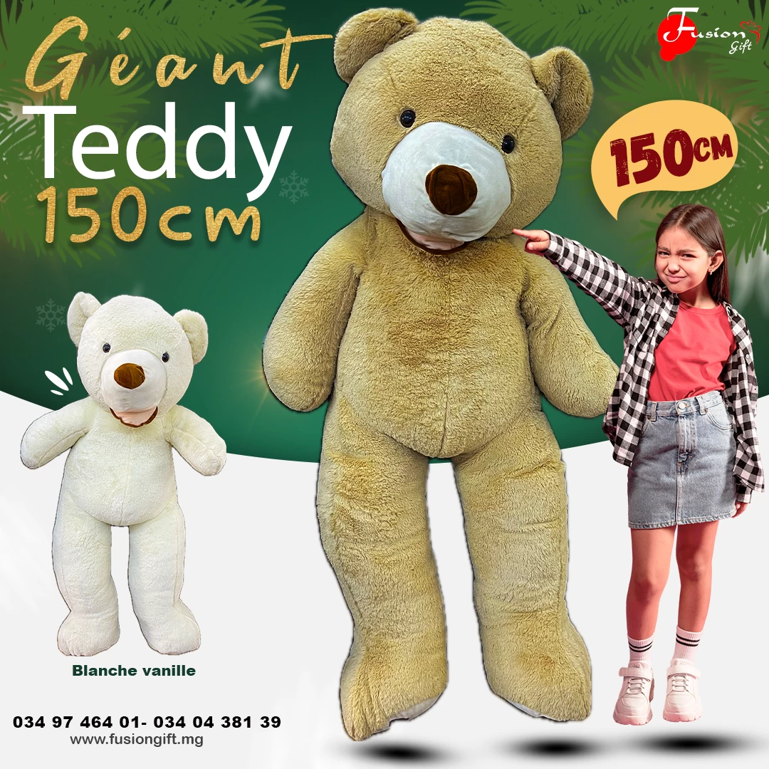 Peluche TEDDY Géant 150cm