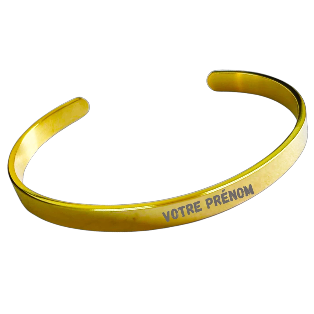 Bracelet en acier à graver