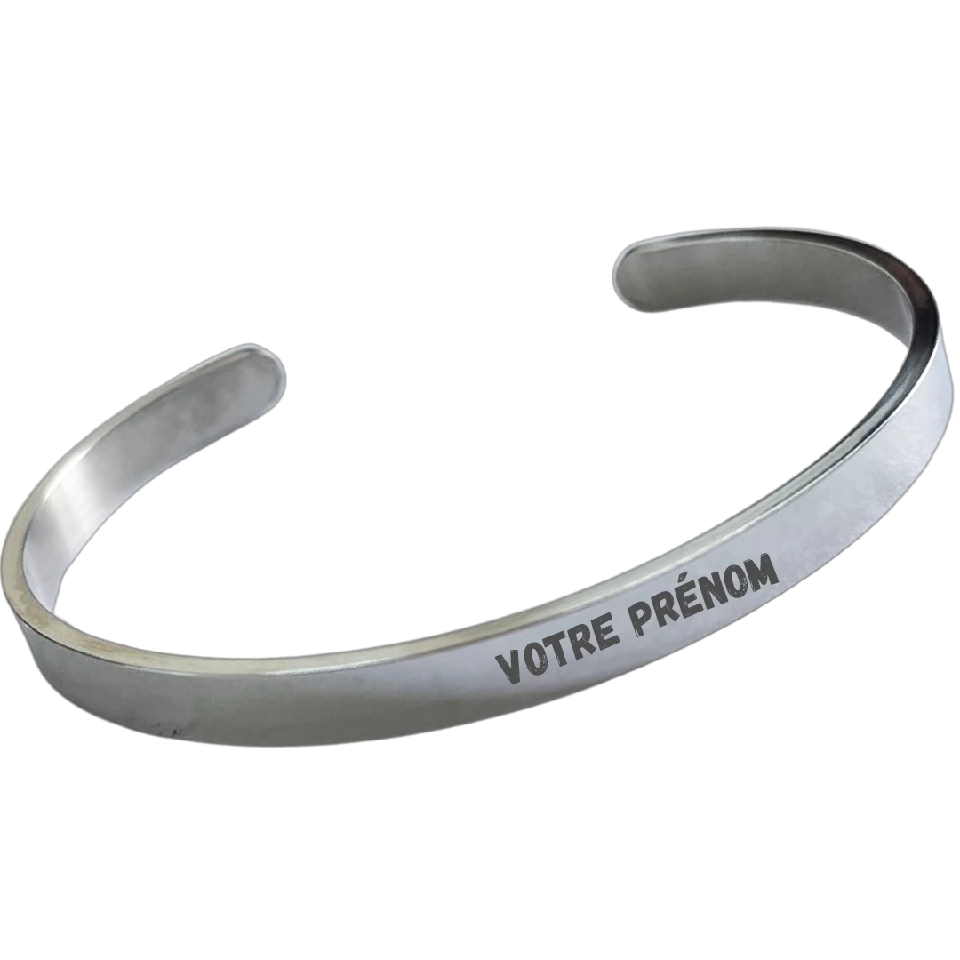 Bracelet en acier à graver